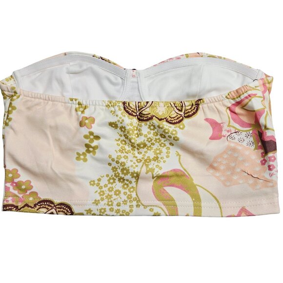 AREA STARS JULIE BRA BUSTIER TOP RHINESTONE FLORAL PINK GREEN XS NWT MSRP $110 - Picture 2 of 12
